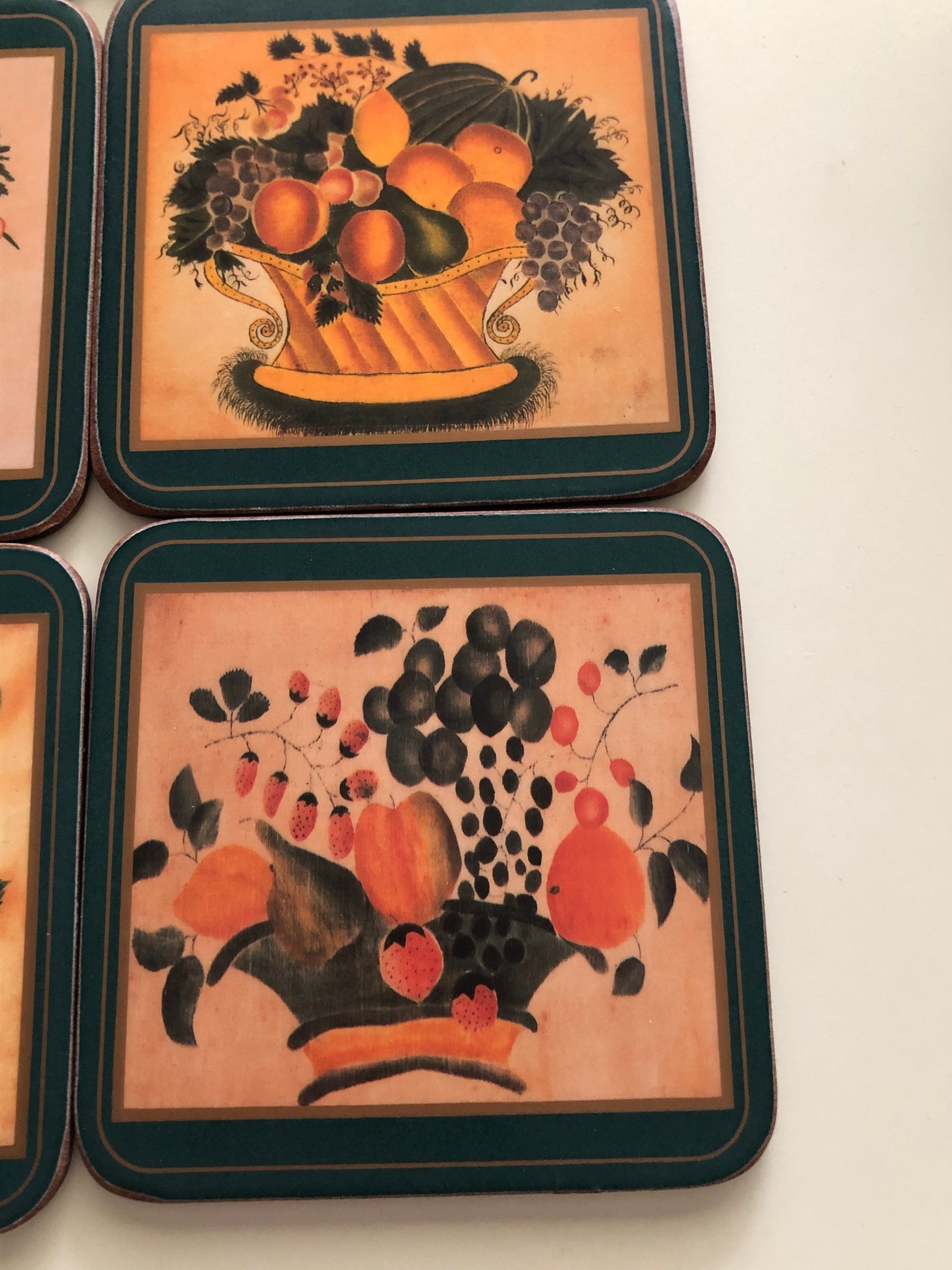 Pimpernel Vintage Set of 6 in original Box Coasters Made in Etsy