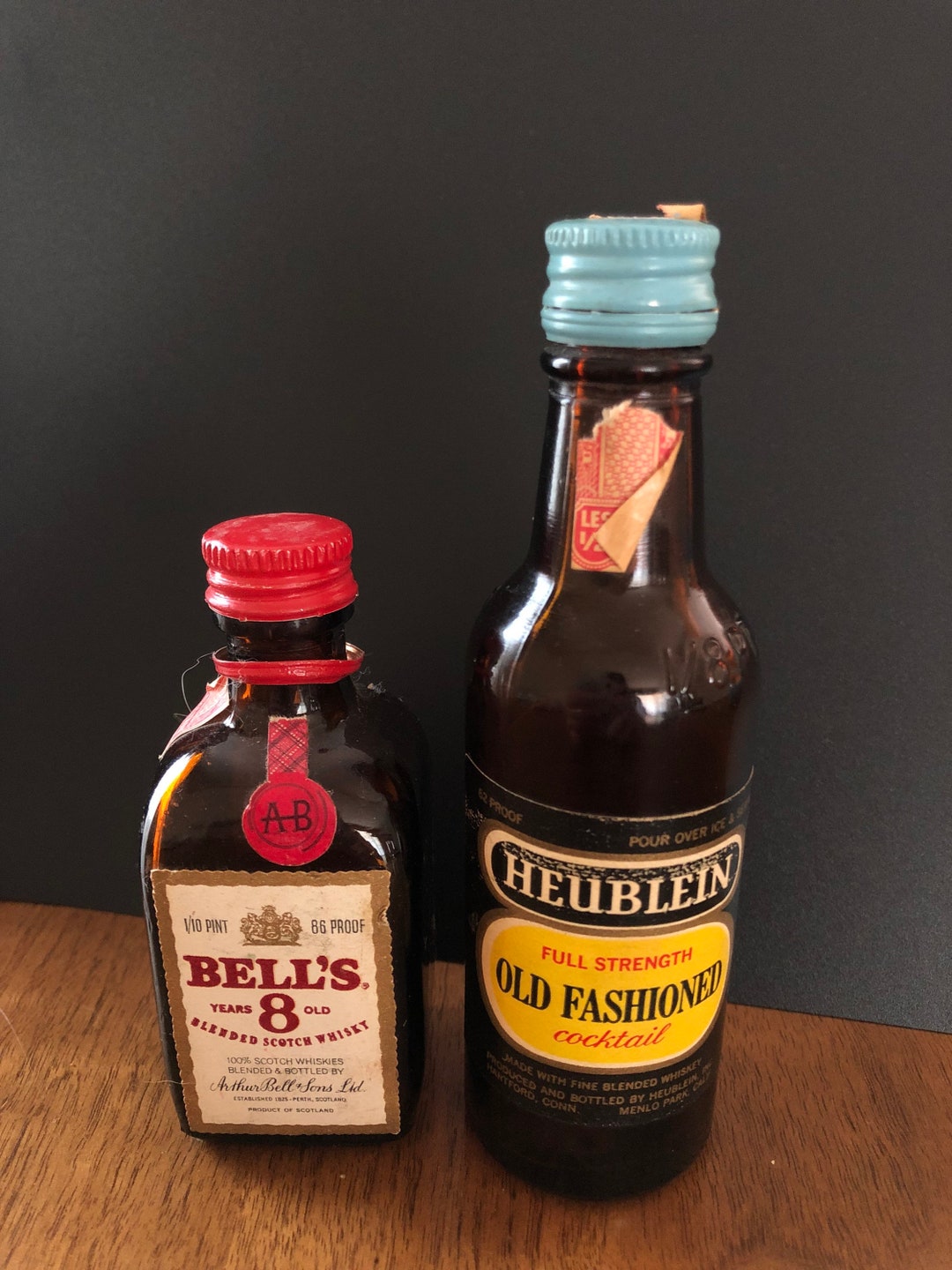 Souvenir Vintage Airline Liquor Mini Empty Bottles Heublein Etsy
