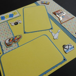 Bowl a Strike! Bowling 12x12 Premade Scrapbook Page Scrapbook Pages Scrapbooking