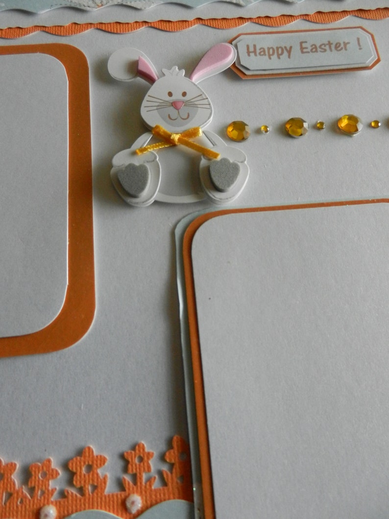 Happy Easter Little Bunny 12x12 Premade Scrapbook Page Scrapbook Pages Scrapbooking