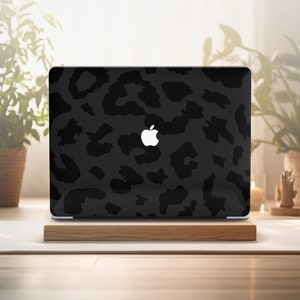 Zwarte luipaardhuid MacBook luipaardprint kunst MacBook Air 13-hoesje zwarte vlekken MacBook Pro 15-hoes zwarte vlekken MacBook 12 harde hoes