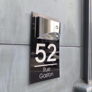 Elegant Personalized Solar-Powered LED House Number - Illuminate Your Home with Custom Door Plaque Sign