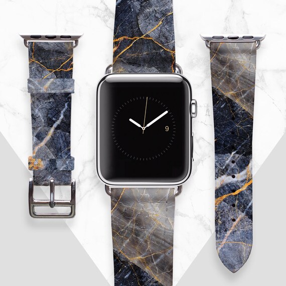 Stone Apple Watch Leather Watch Band Apple Watch Series 3 Etsy