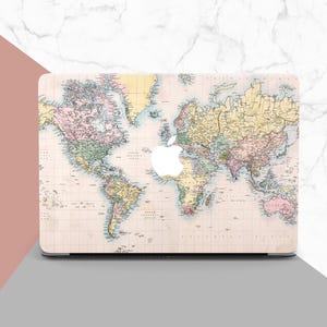 Alte Karte Macbook Pro 13 Hülle Weltkarte Macbook 12 Zoll Reiseliebhaber Geschenk Macbook Air 13 Retina 13 Hülle Laptop Hartschale Geschenk PD0224