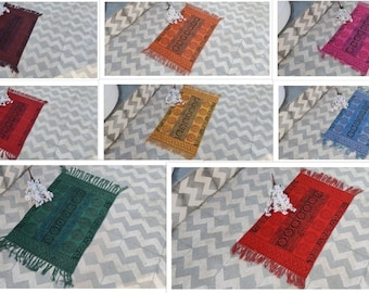 Multicolour Block Printed Design Rug , Kitchen Room Rug , AztecRug , Cotton rug , Indian Rug , Handmade Rug , Boho Rug , Bedroom Rug, RJVIAT