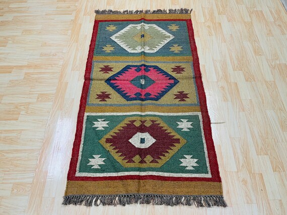 3x5 4x6 8x10 10x14 Sq.ft. Handwoven Wool Jute Carpet Rugs