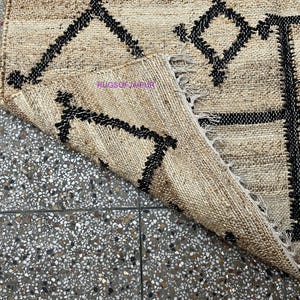 Large Area Jute Cotton Rug Runner 8x10, 10x20 Ft. Handmade Braided Jute ...