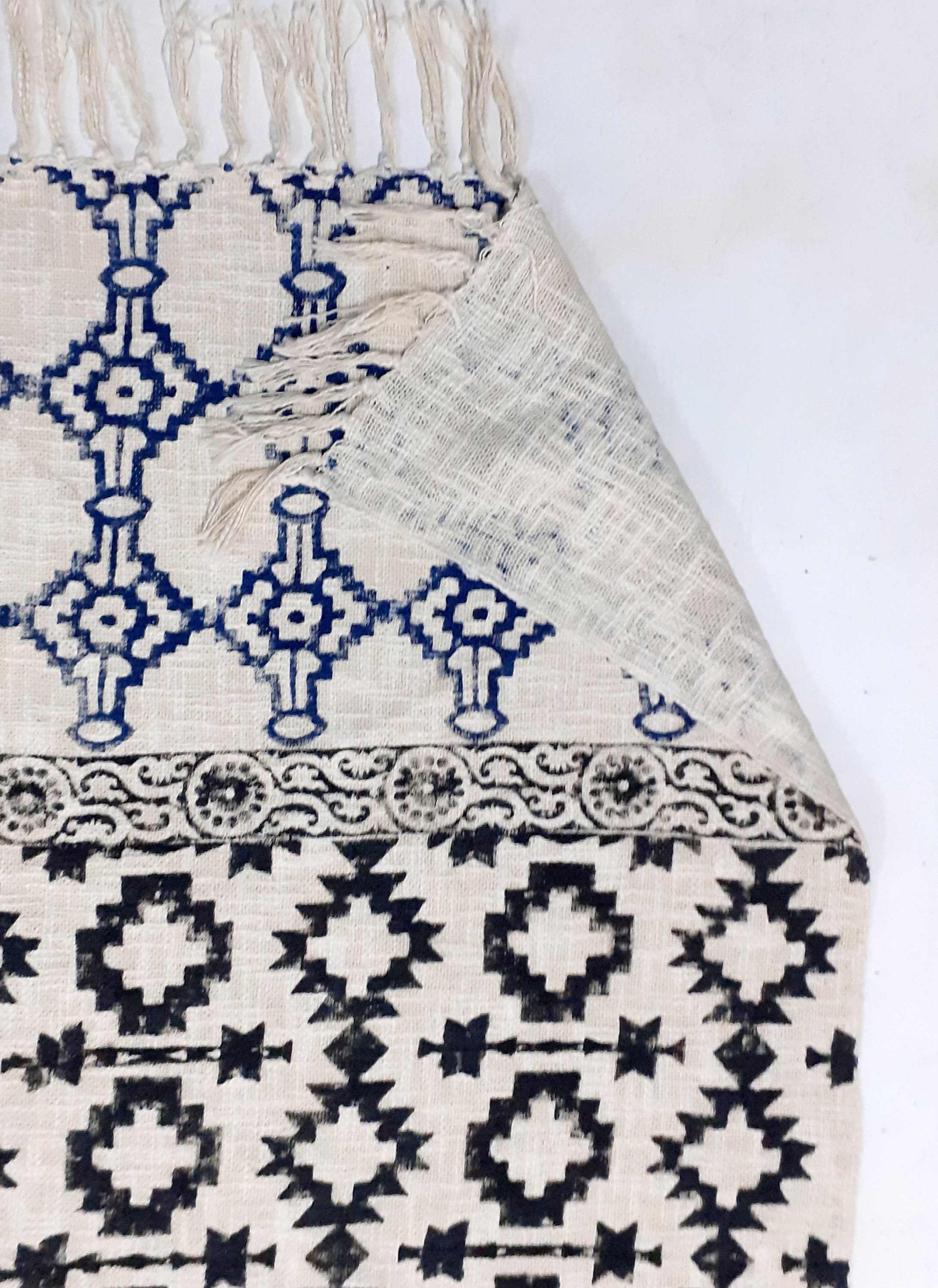 2 Pcs 50x70 Inch. Handloom Cotton Hand Block Print Throws Mud Etsy UK