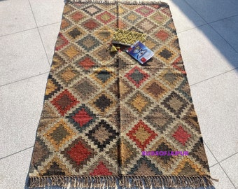 3x3, 4x4, 5x5, 7x7, 8x8, 10x10 Quadrat. Ft. Handgewebte Wolljute Teppich Teppiche, südwestlichen Teppiche für Schlafzimmer Ästhetik, Boho quadratischer großer Teppichläufer