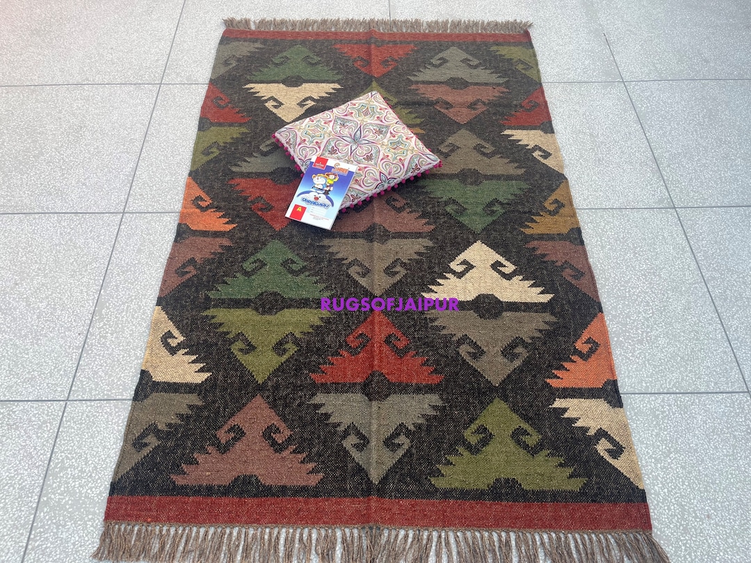 7x7 8x8 10x10 Sq.ft. Handwoven Wool Jute Carpet Rugs Square Etsy