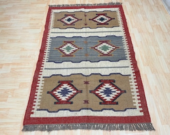 6x12 Dywaniki Duże Wełniane Jutowe Kilim Południowo-Zachodnie Dywany Zmywalne