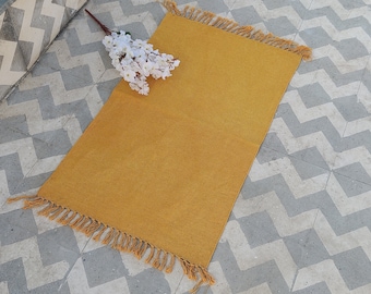 Dywany bawełniane Amber 2x3, ręcznie robione, w jednolitym kolorze, farbowane, wystrój wnętrz Navajo, salon/jadalnia, sypialnia, kuchnia, na zewnątrz/wewnątrz, kwadrat/chodnik