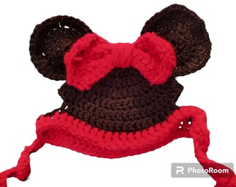 Minnie mouse dog hat (medium)