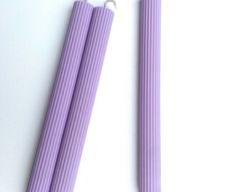 imperfect HELENA - RAPSWAX STICK CANDLE | Fresh lilac purple