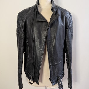Vintage Men&#39;s Leather Motorcycle Jacket