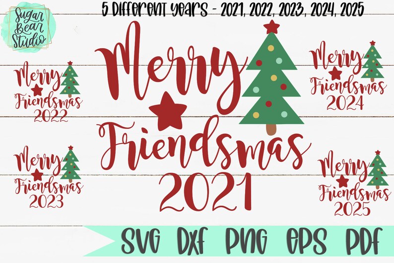 Merry Friendsmas 2021 SVG Amigos SVG 2021 2022 2023 2024 - Etsy México