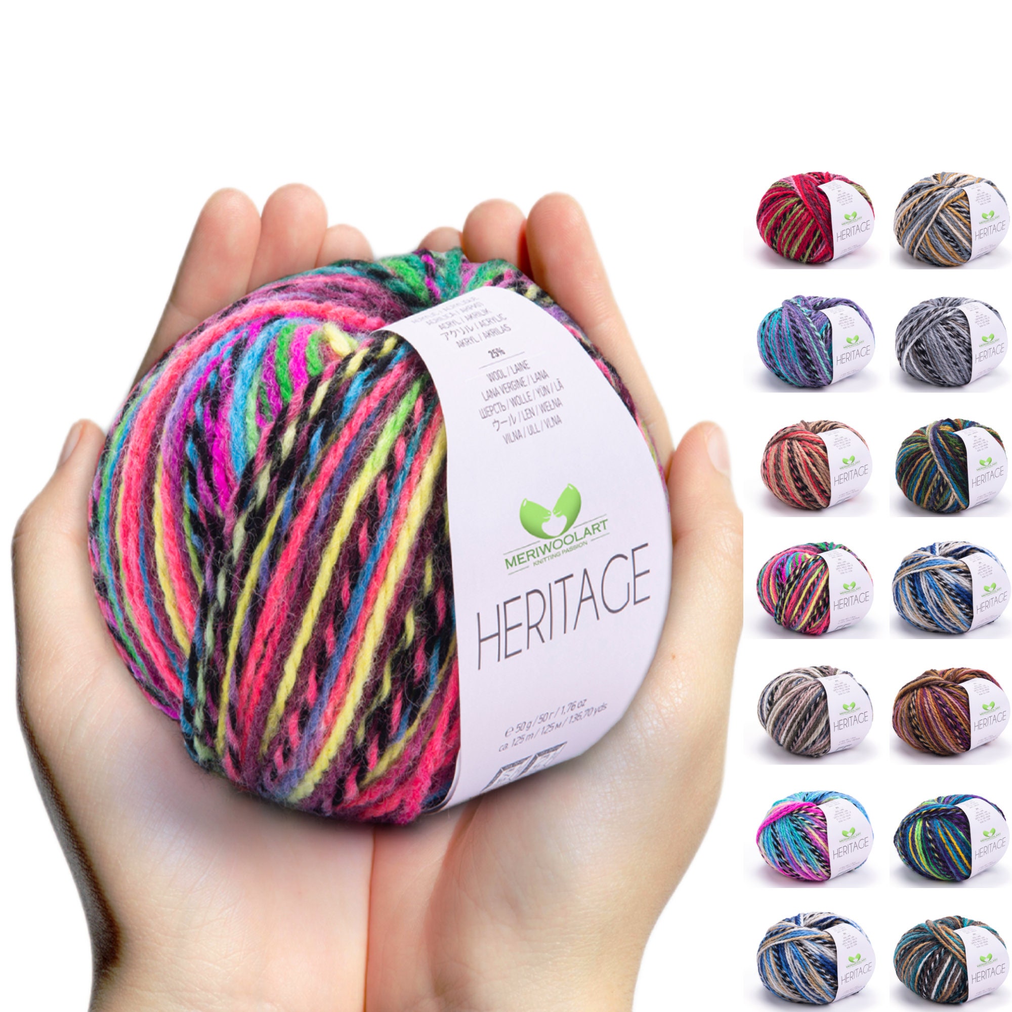 MeriWoolArt Merino Wool Yarn - 125m Soft Wool For Knitting & Crochet - Made In Turkey 7 thumbnail image