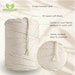 MeriWoolArt® Corde Macramé 4mm Naturelle Colorée - 225m Fil Coton Recyclé Simple Torsion OEKO-TEX - Parfait Pour Décoration Boho