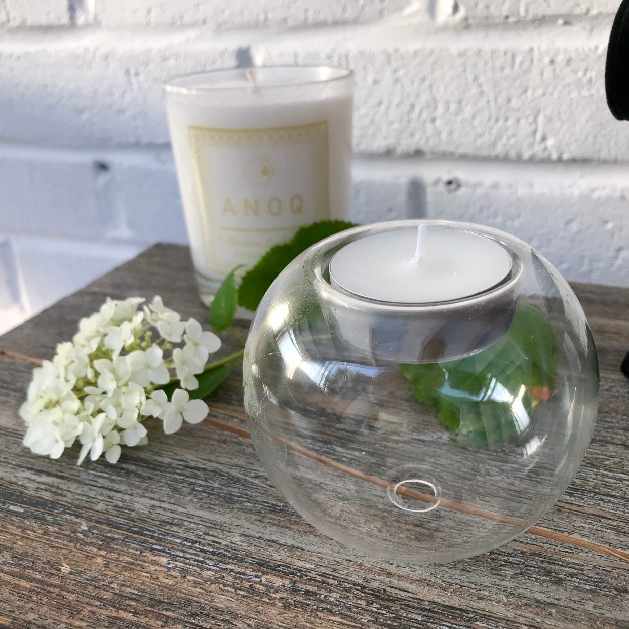 Round Tea Light Candle Holders soucoupe clair lourd design en verre utilisé Packs De 5