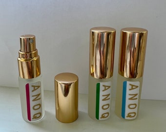 Kit of different home perfumes, made in France (in Grasse), set of 3 sprays for aromatic diffuser, glass spray 5ml. ANOQ Fresh Collection