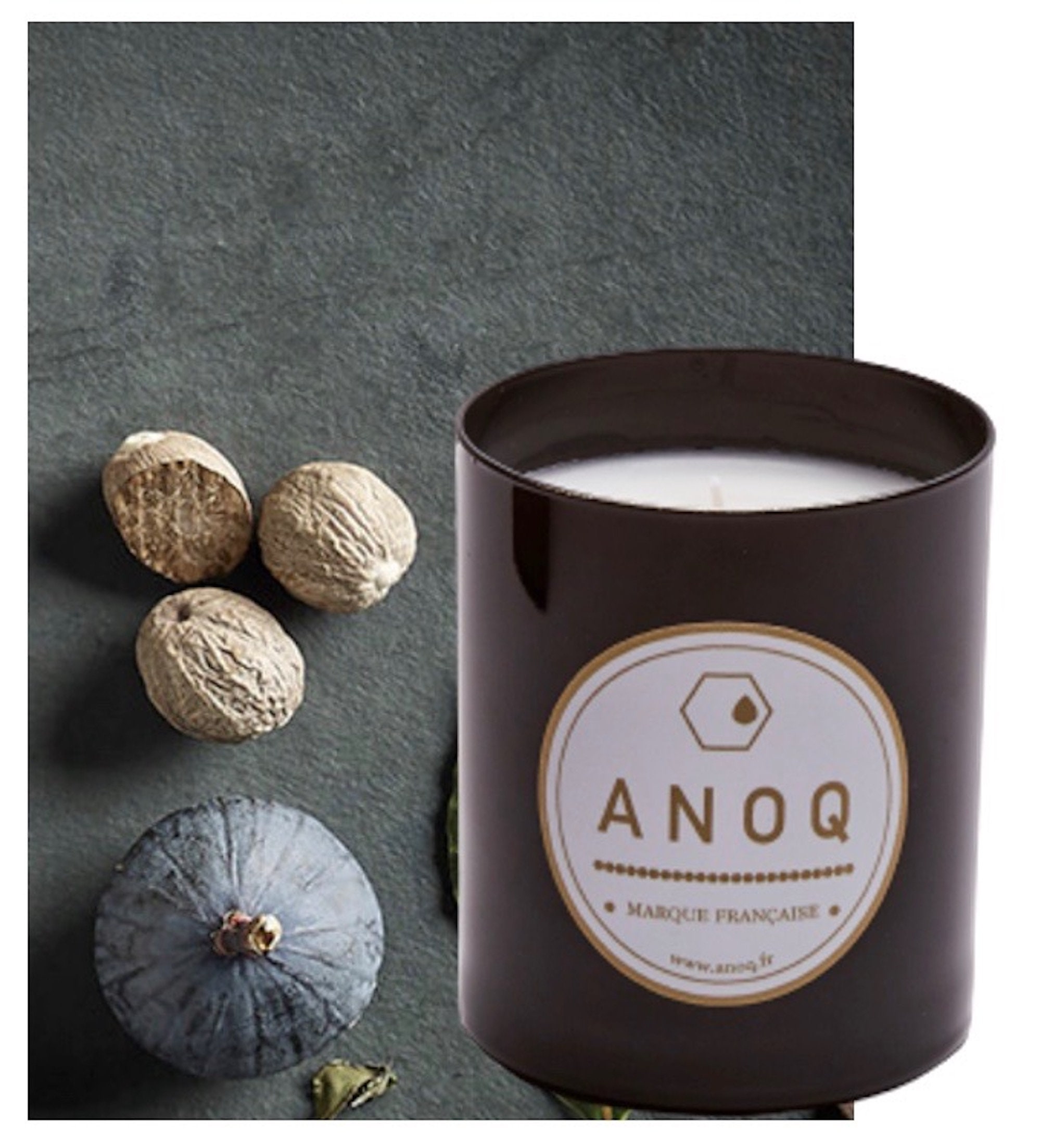 Bougie Parfumée, Senteur Figue et Amande, Fabrication Française à La Cire Végétale - Durée 40 Heures