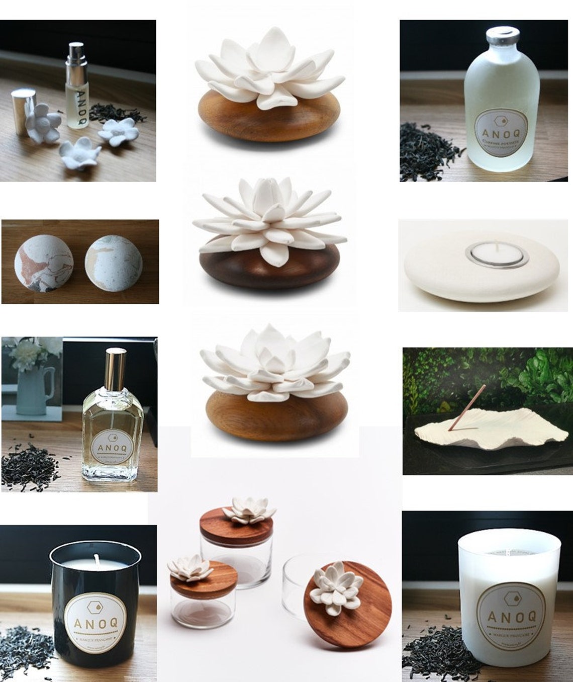 Oil Diffuser Lotus Flower Fragrance Diffuser Natural Wood Etsy UK