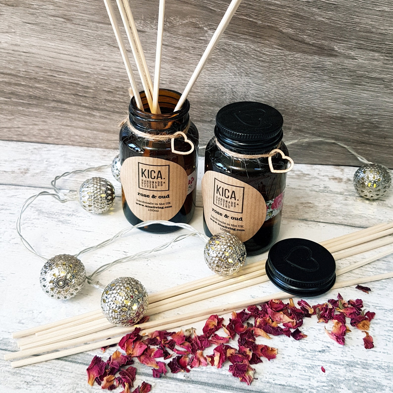 Rose & Oud Reed Diffuse / Rose Diffuser / Upcycled Reed Etsy