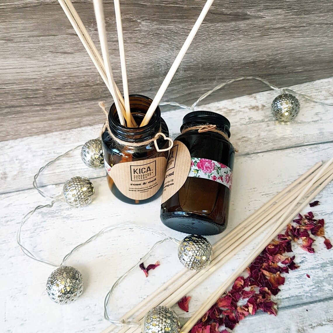 Rose & Oud Reed Diffuse / Rose Diffuser / Upcycled Reed Etsy