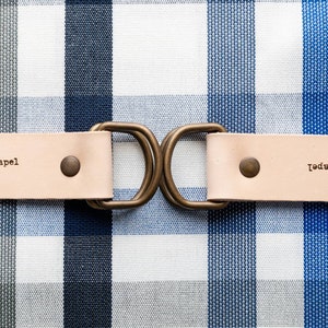 Leather carry strap for furoshiki bag. Handle for furoshiki. Leather strap