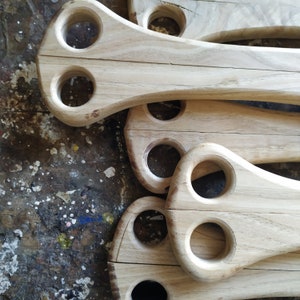 Asa de madera para furoshiki, asa de madera para bolso, asa de madera natural, furoshiki con asa de madera, mango de madera para furoshiki imagen 3