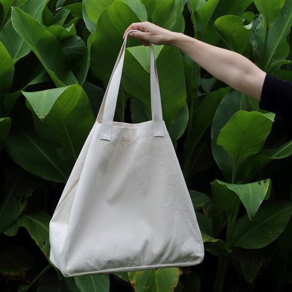 Cotton Canvas Bag. Thick Cotton Bag. Beige Cotton Canvas Bag Etsy