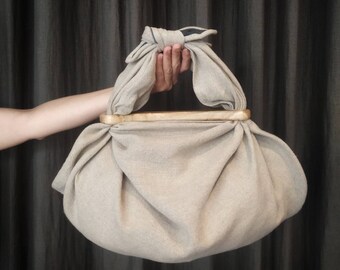 Furoshiki. furoshiki bag. rustic linen. heavy natural linen. washed linen