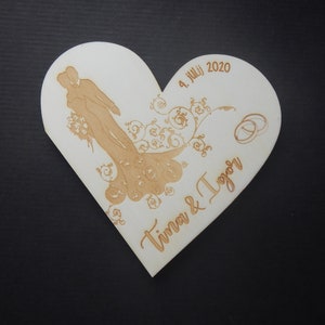 Carte-cadeau de mariage découpée au laser, faite sur mesure, faire-part de mariage, invitations de mariage en bois, faire-part de mariage découpé au laser, rustique unique