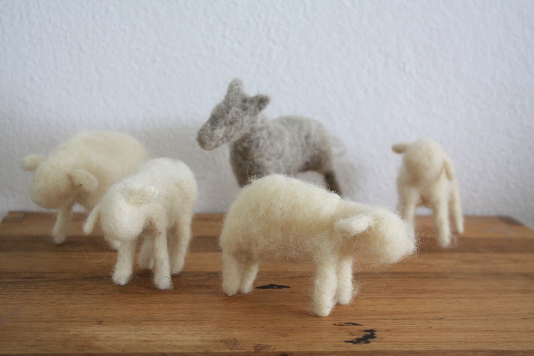 Sheep Felted, Donkey Felted , Farm Animals, Kids Toy , Waldorf Toys - Etsy