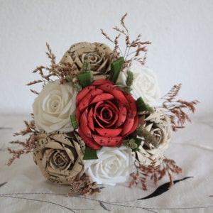 music bouquet, paper roses bouquet, music sheet roses, wedding bouquet, dancer gift, singer gift, cottage decoration , bridal shower