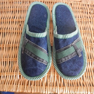 Für Sondra Y Hill Jeans Hausschuhe Denim recycelt smart Geschenk, unisex Größe 41