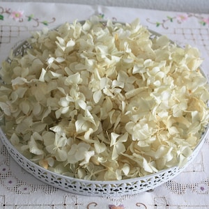 Petali di ortensia bianca da 2 litri, decorazione per matrimonio, decorazione da tavolo, centrotavola