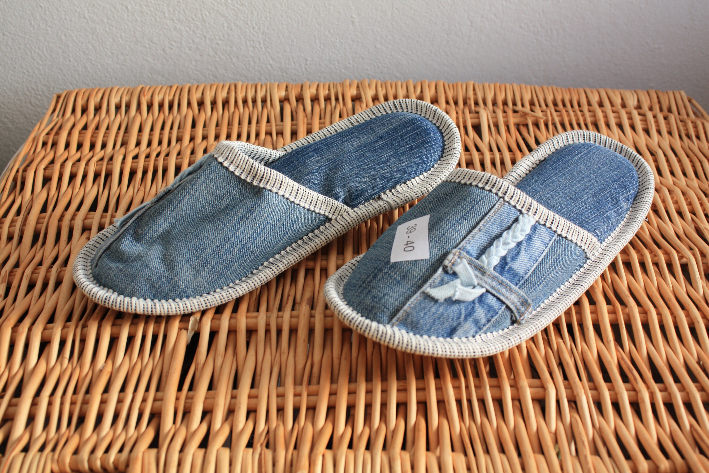 Jeans Slippers Denim Recycled Smart Gift Unisex Size 39 40 Etsy UK