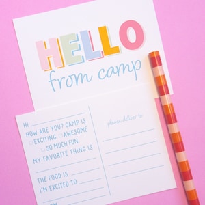 Postales de campamento / Papelería de campamento