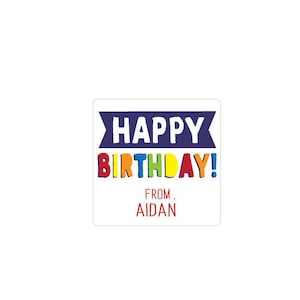 Personalized Birthday Stickers, Gift Stickers, Birthday Stickers, Labels, Kids, Children