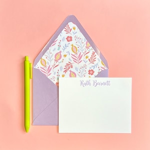 Lined Stationery Set | Personalized Notecards