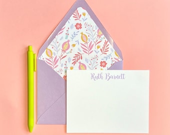 Lined Stationery Set | Personalized Notecards