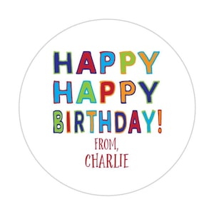 Gepersonaliseerde verjaardagstags | Cadeaustickers | Verjaardagsstickers