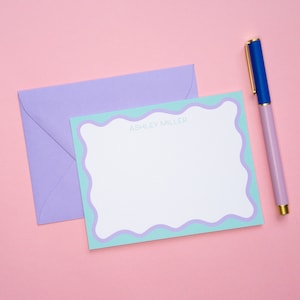 Linea ondulata con bordo Cancelleria / Cancelleria personalizzata
