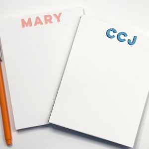 Shadow Text Notepad | Personalized Notepads - Etsy