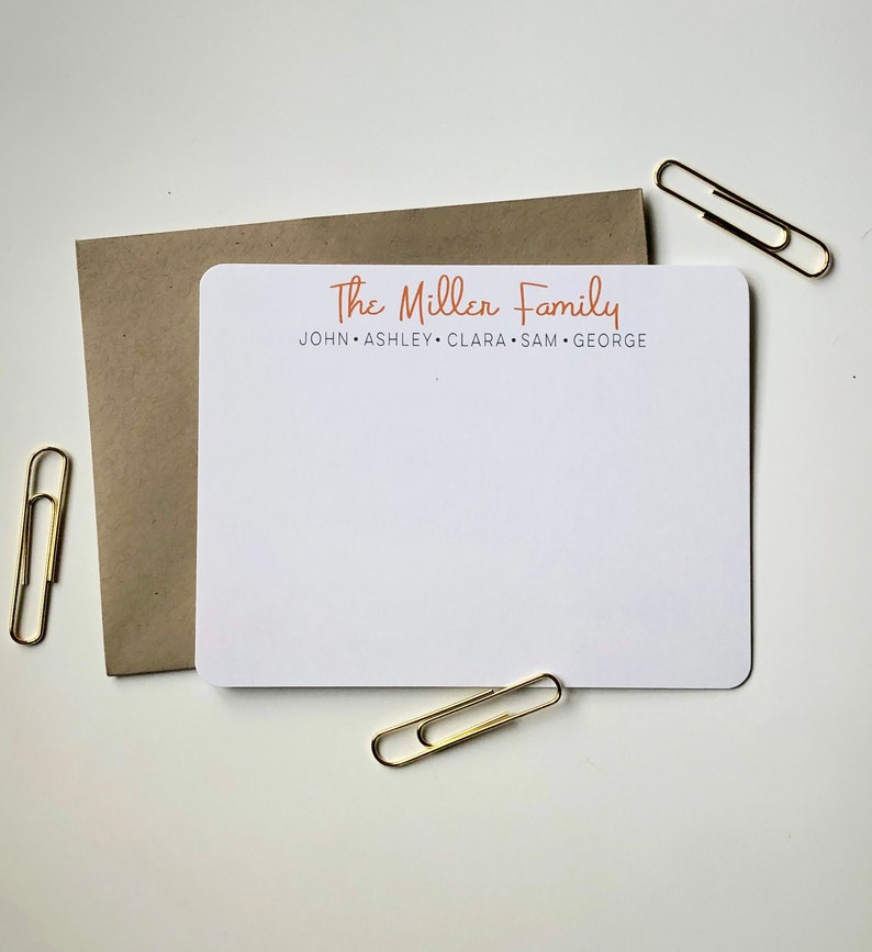 Family Stationery Set Personalized Stationery Etsy