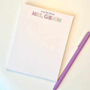 Teacher Notepad | Teacher Gifts | Personalized Teacher Gift