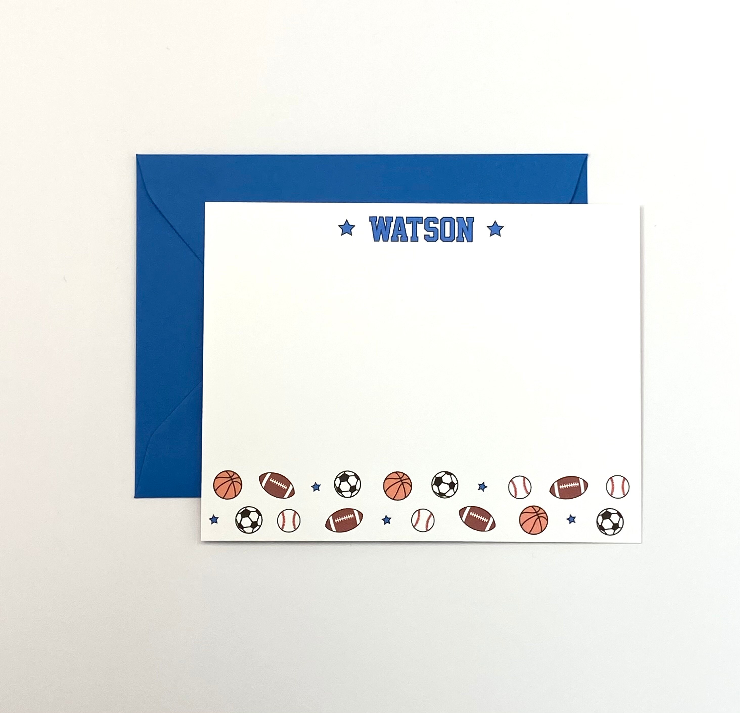 Sports Stationery Personalized Stationery Etsy