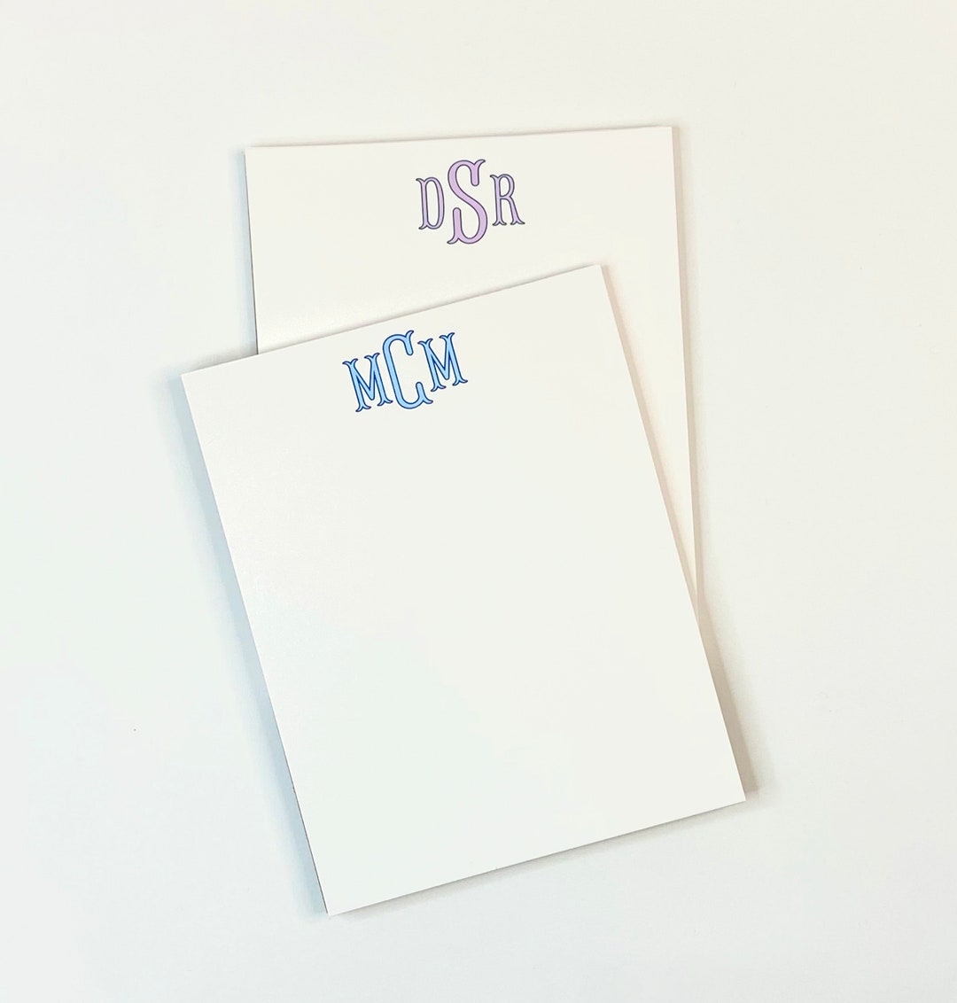 Monogram Notepad Personalized Notepads Etsy