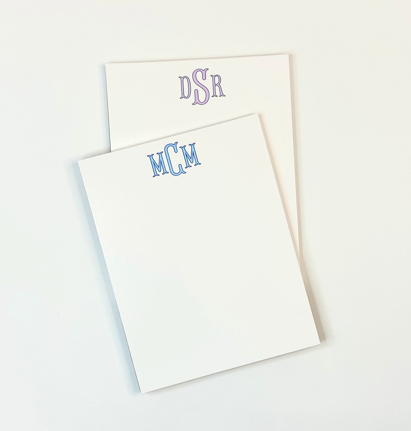 Monogram Notepad Personalized Notepads Etsy